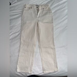 Abercrombie & Fitch Off-White Ultra High Rise Jeans
